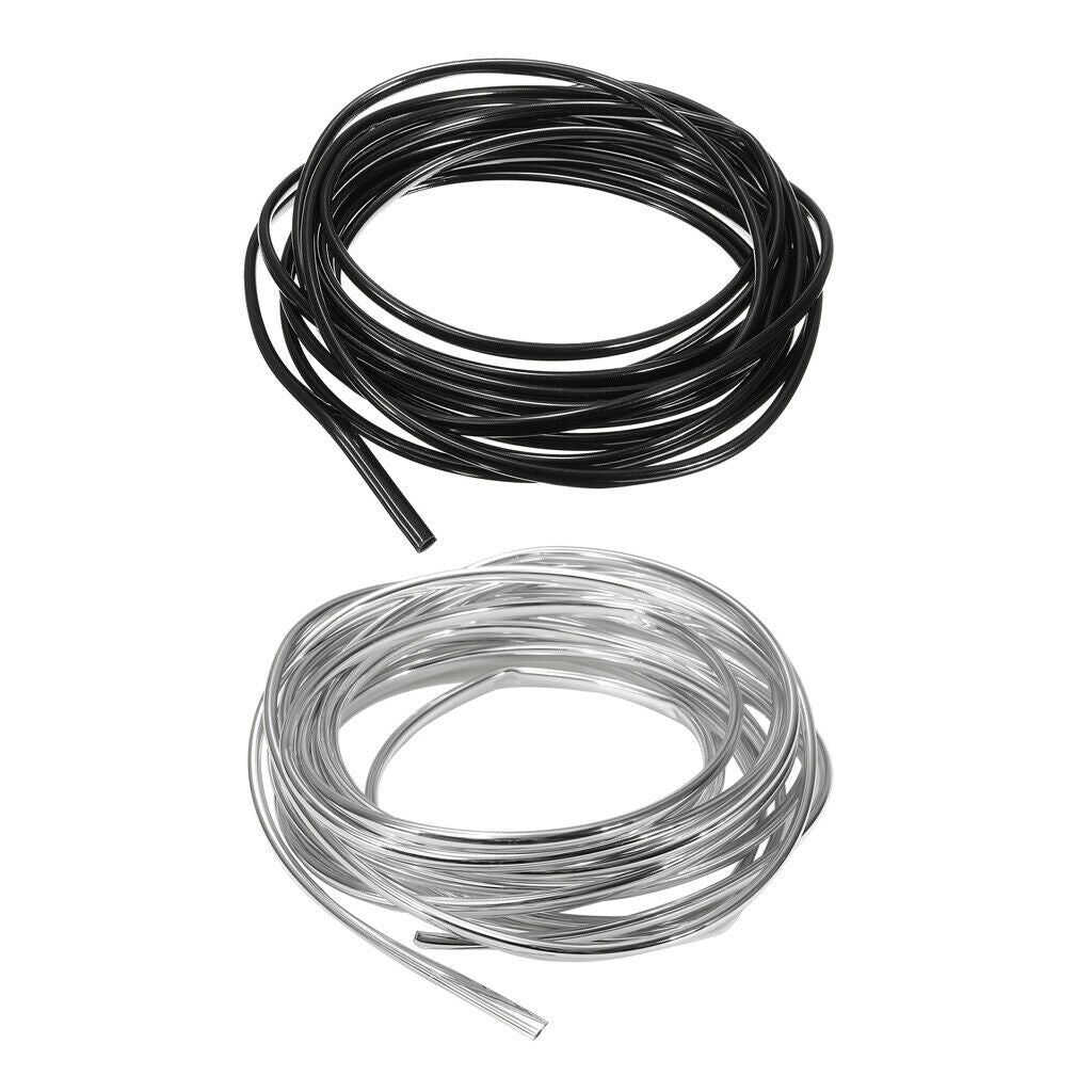 Pair 6M Auto Car Door Guard Edge Corner Bumper Trim Molding Protection Strip