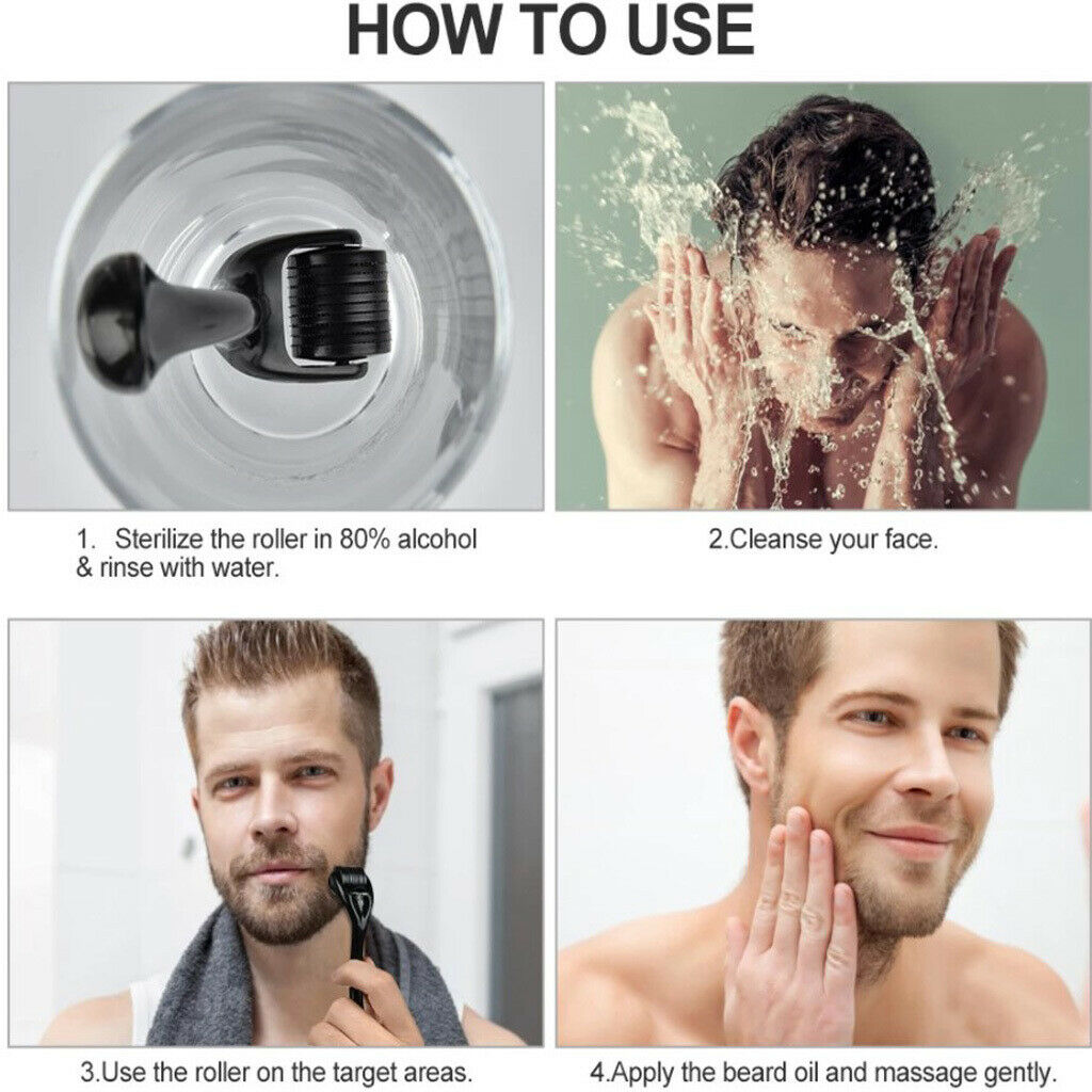 Beard Growth Kit Titanium Roller for Men Dermaroller Men Grooming Kit