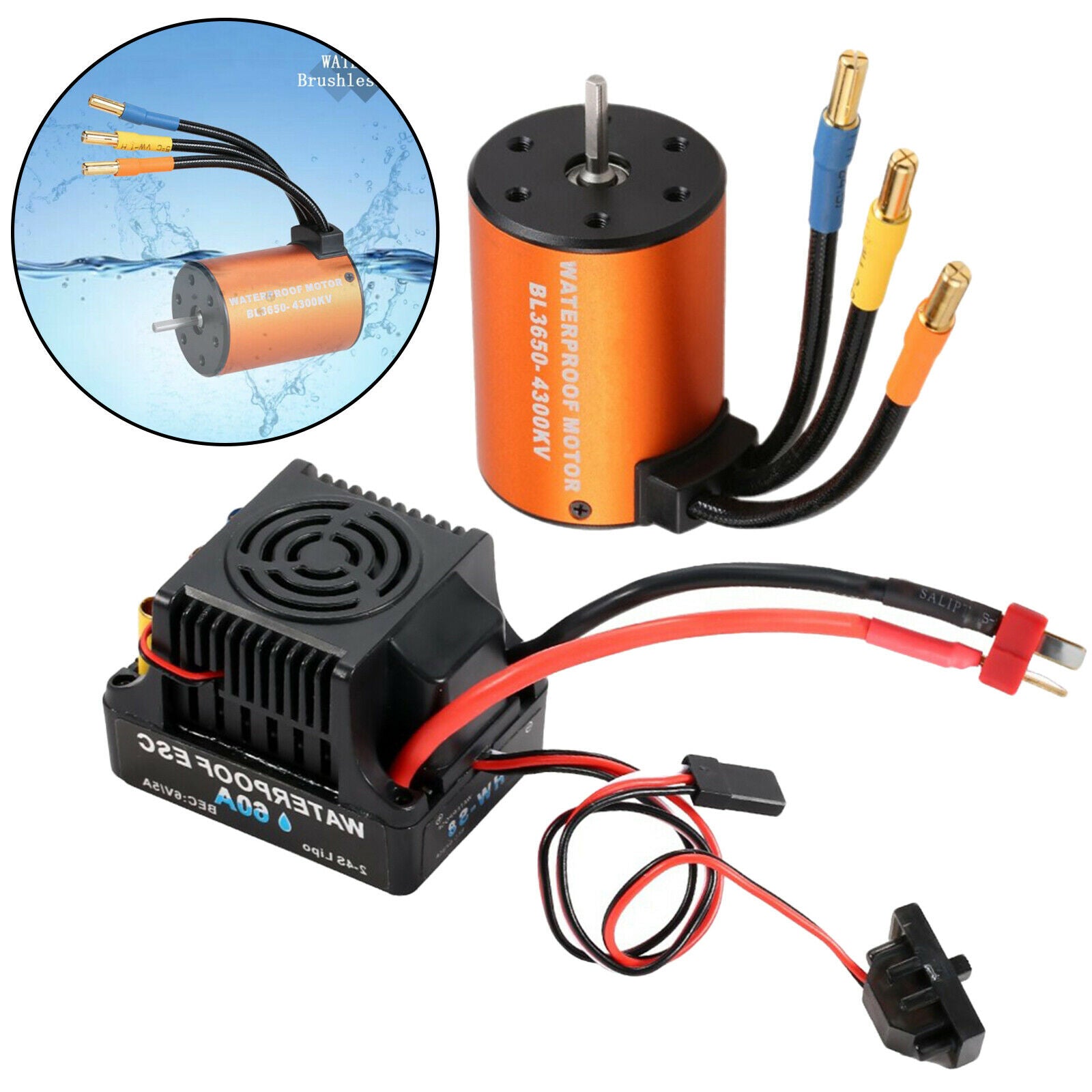 RC Car Brushless Motor with 60A ESC for HSP 94123 94111 94170