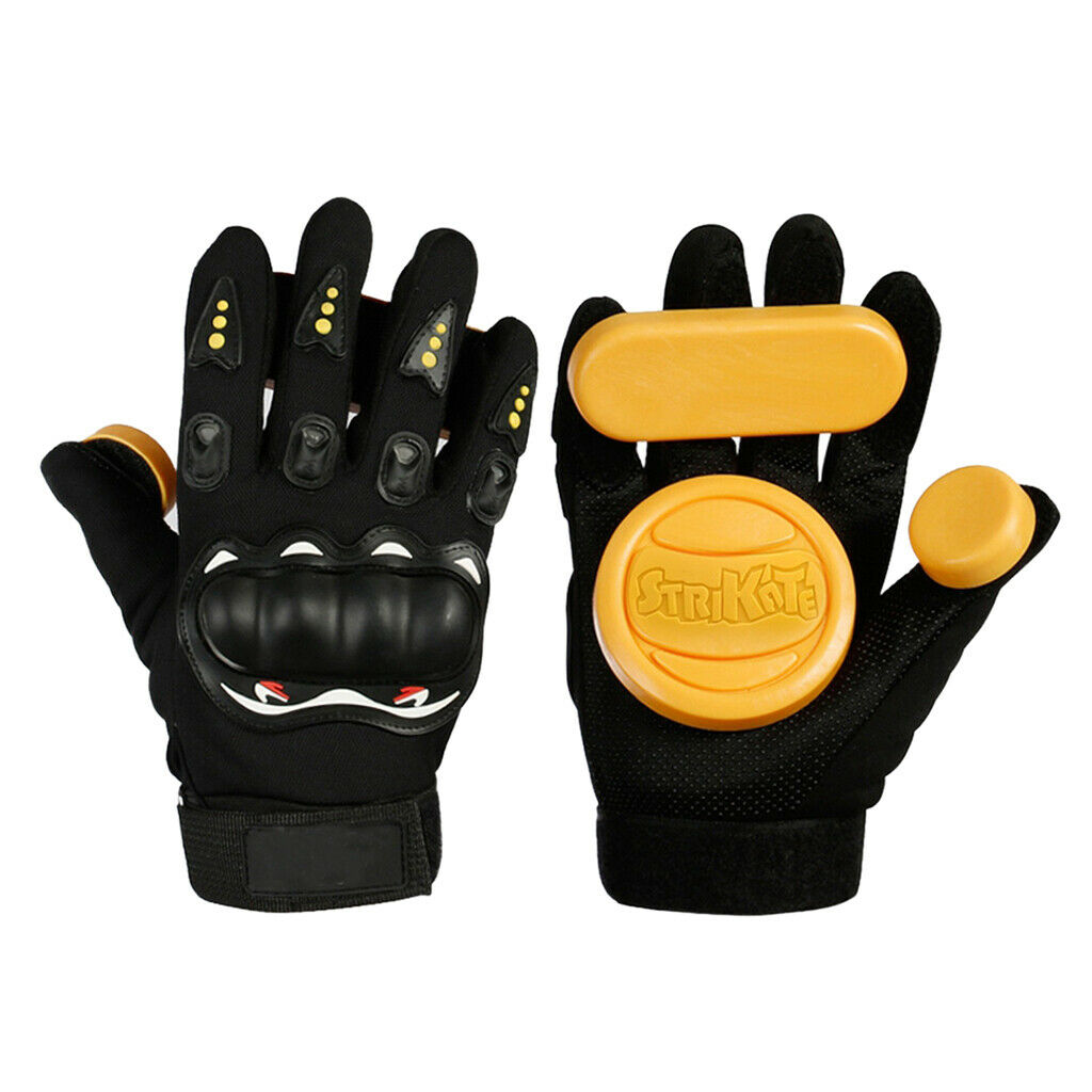 4.33inch Longboarding Gloves Downhill with Protector Pucks Safety Guard B
