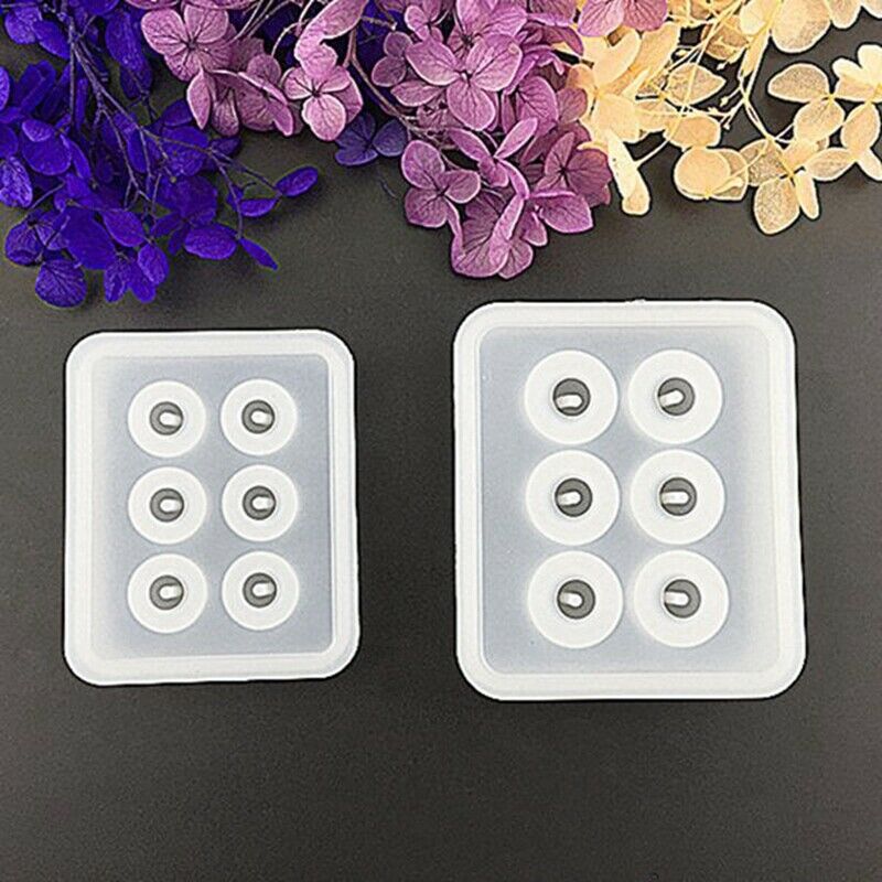 2pcs Sphere Ball Silicone Bead Molds with Holes Round Epoxy for Jewelry,PolymeX3