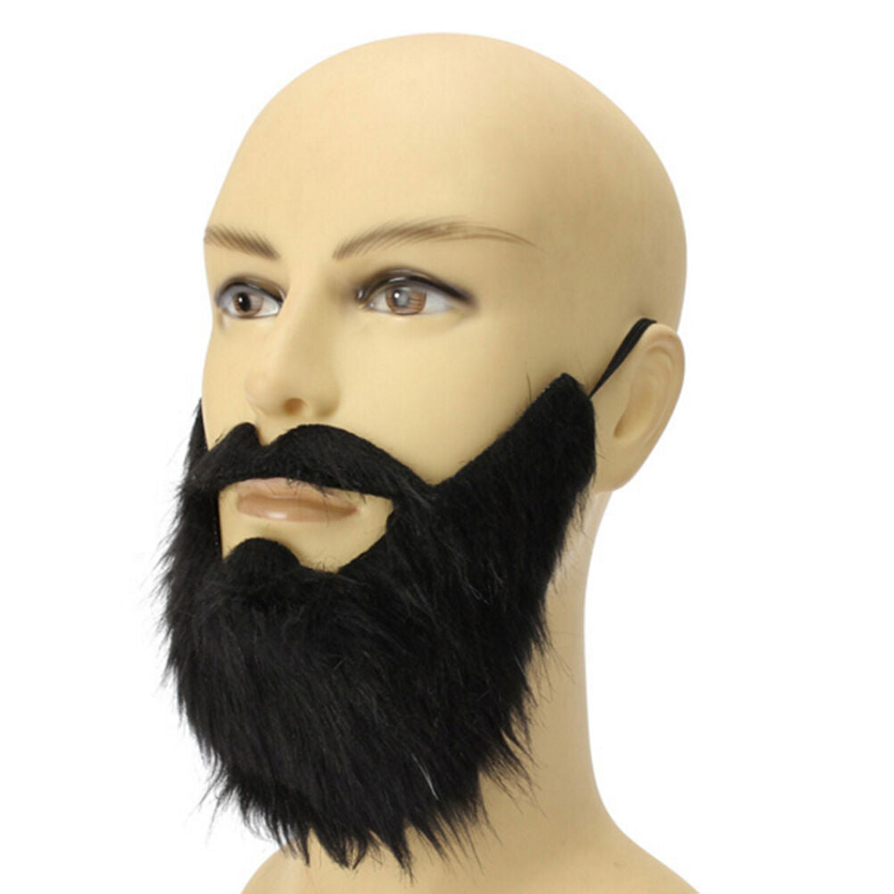 Costume Party Men Halloween Beard Facial Hair Disguise Game Black Mustache.l8