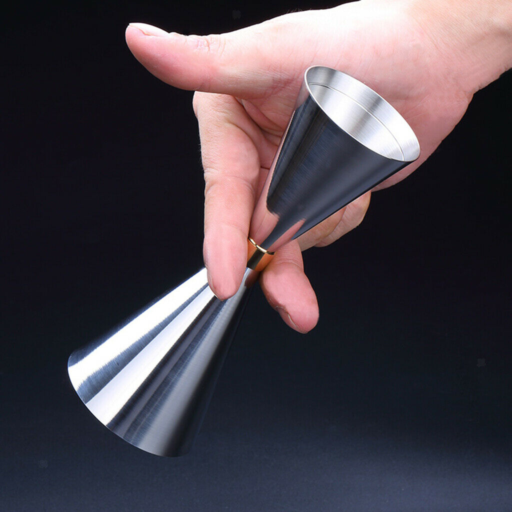 2 Pcs Stainless Steel Double Cocktail Jigger Bar Jigger 30&45ml and 45&60ml