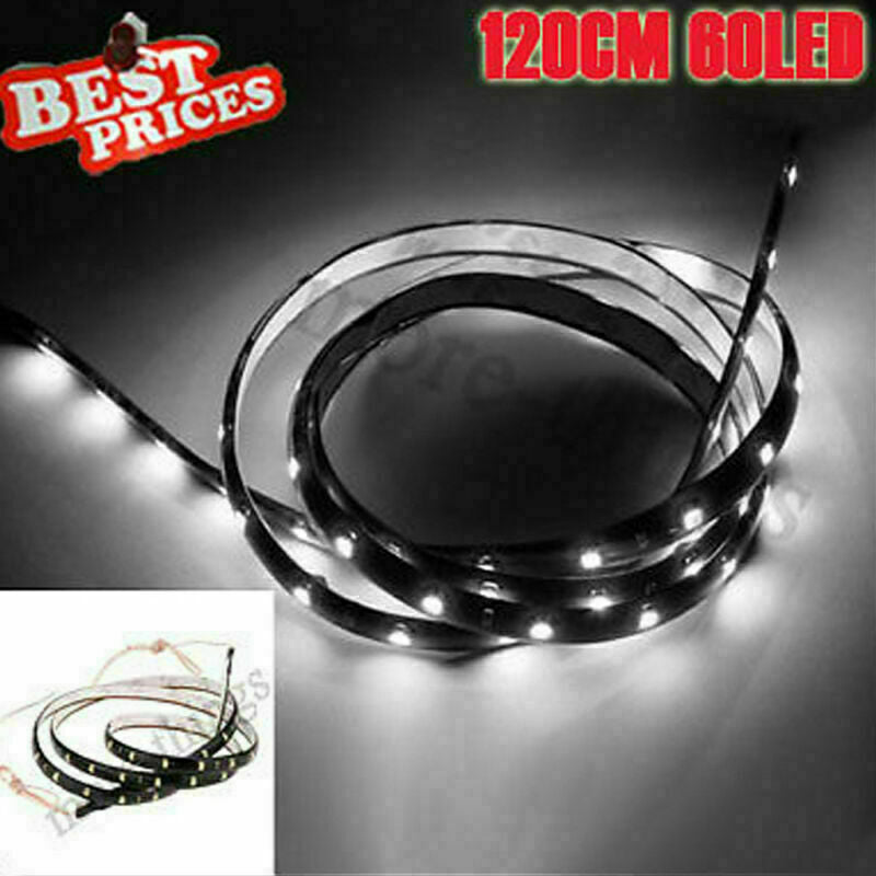 5 PCS Colors 120cm 60 SMD LED Adhesive Flexible Strip Car Van Light Lamp DC 12V