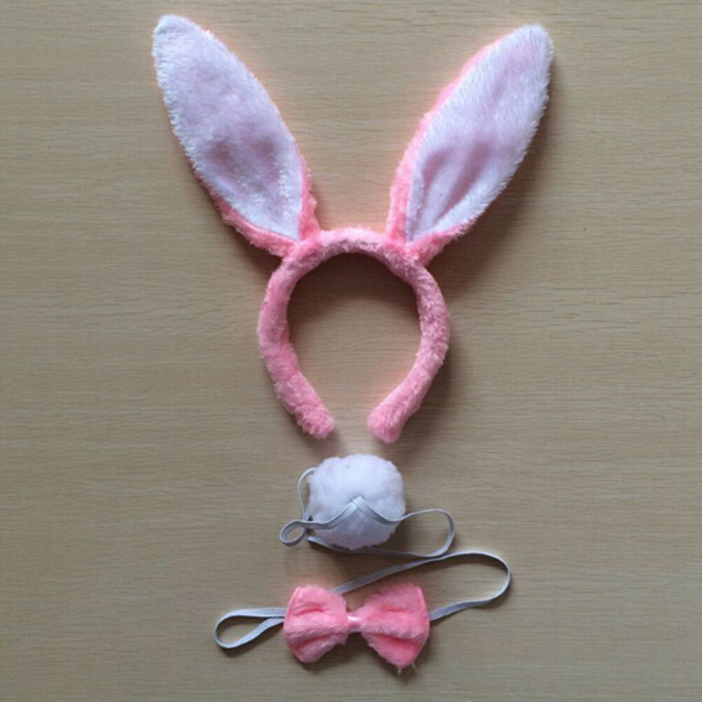 Halloween Christmas Costume Rabbit Bunny Ears Headband Cute Plush Hair Band@BDA