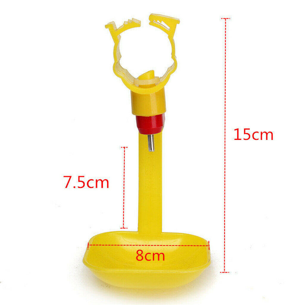 20xAutomatic Poultry Water Drinking Cup Feeder Yellow for Bird Chick Quail