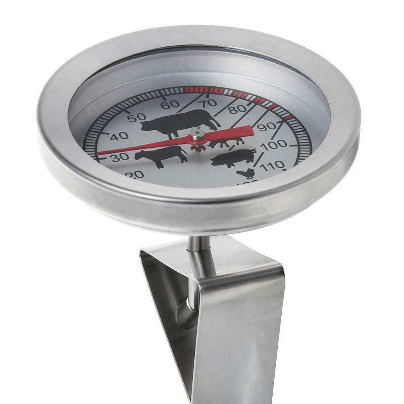 1Pcs Stainless steel BBQ Accessories Grill Meat Thermometer Dial Temperature