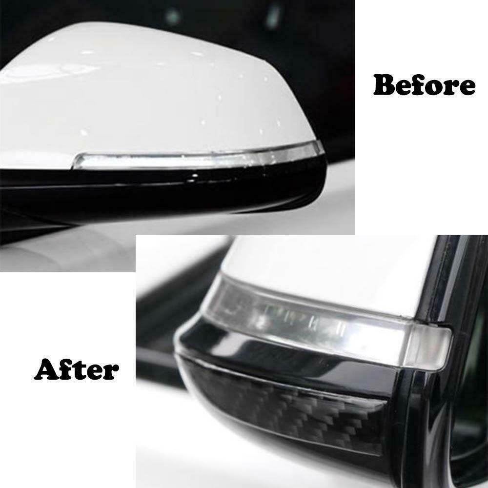 Carbon Fiber Car Rearview Side Mirror Protector Anti-Rub Trim For BMW 3 5 X3 GT