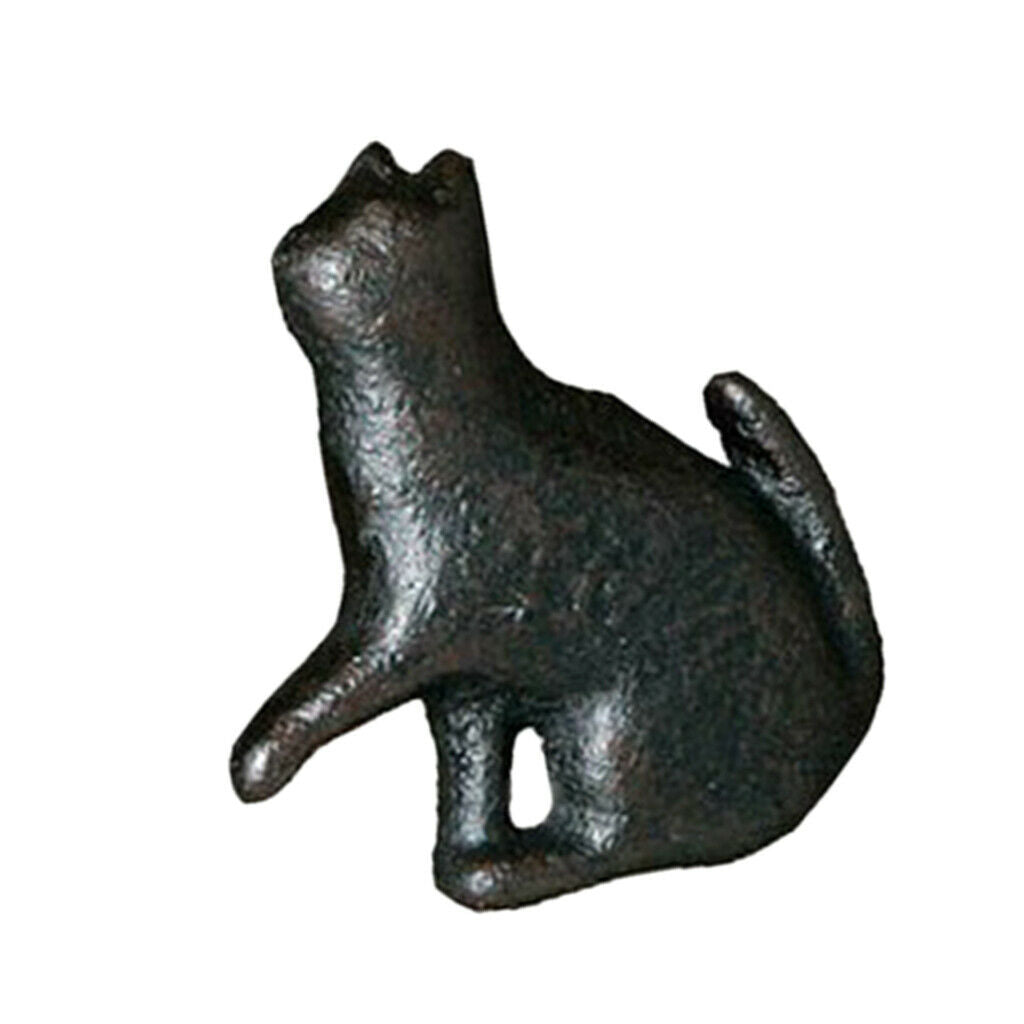 Cast Iron Cat Shaped Cabinet Furniture Door Knob Cupboard Wardrobe Pulls C