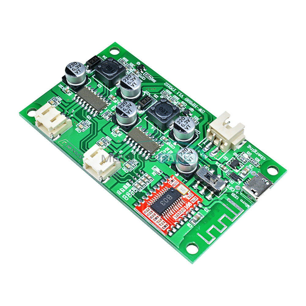 5V 6W+6W 2-Channel Stereo Bluetooth Amplifier Board Lithium Battery Powered AMP