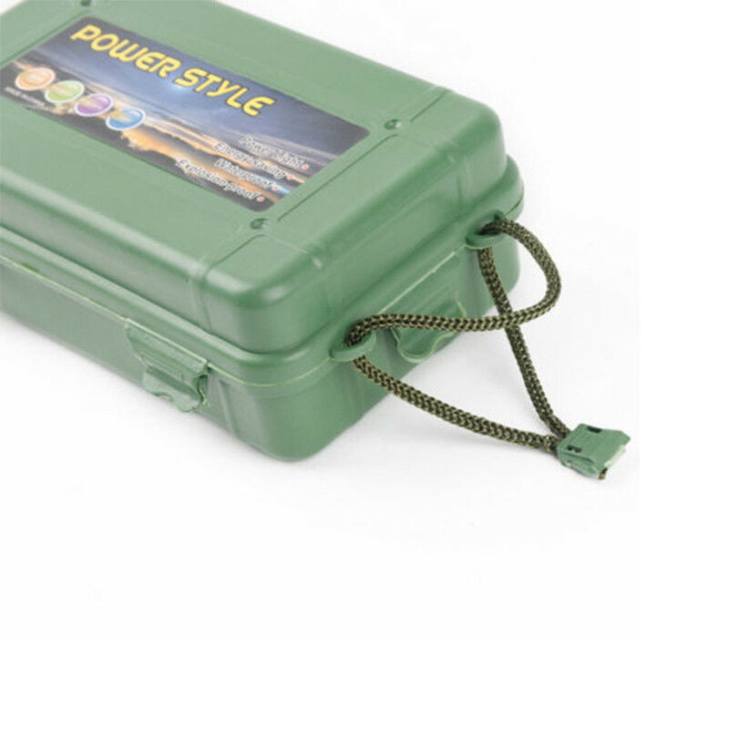 Green Portable Airtight Survival Case Container Storage Carry Box Emergency Gear