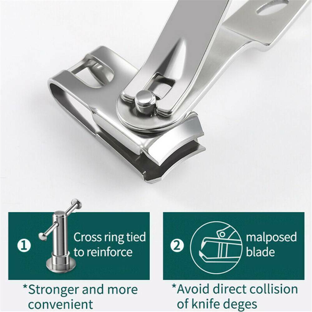 360Â° Stainless Rotary Finger Toe Nail Clipper Fingernail Manicure Cutter Tool 1X