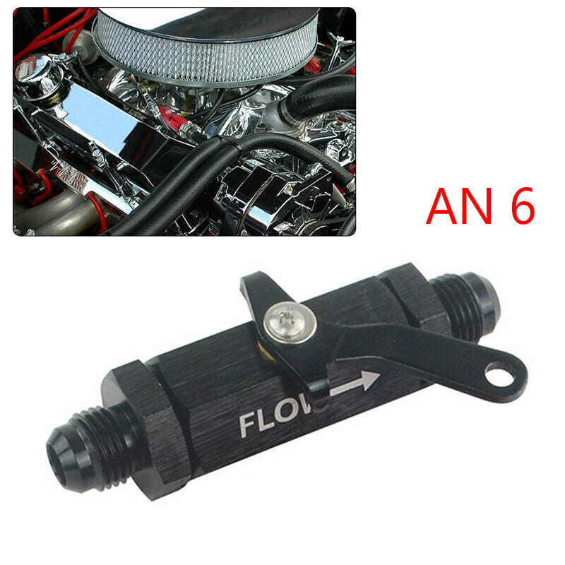 6AN Fuel Tank Handle Cut Off w/ Cable Lever Safety Roll Aluminium Shut Off Valve