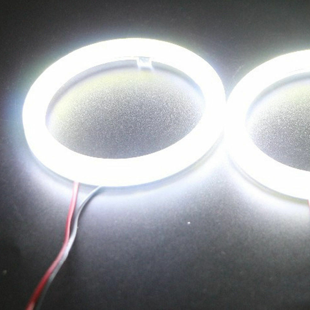 Universal 70mm 60LED Car COB Angel Eyes Warning Headlight Halo Ring Drving Lamp