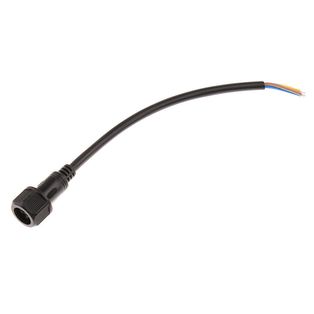 5Pairs Black Male/Female Waterproof IP65 3Pin 22AWG Wire LED Cable Connector