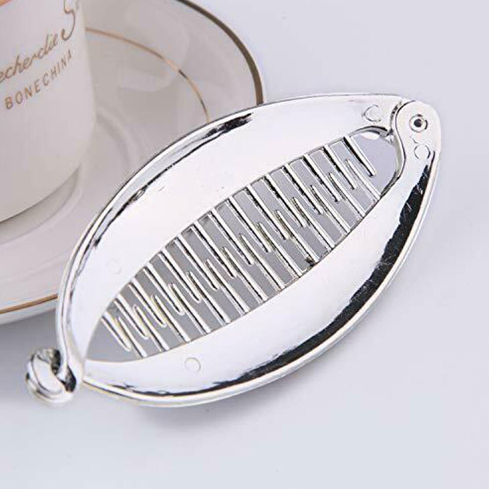 4Pcs Elegant Shining Rhinestone Crystal Banana Clip Hair Clincher Rounded