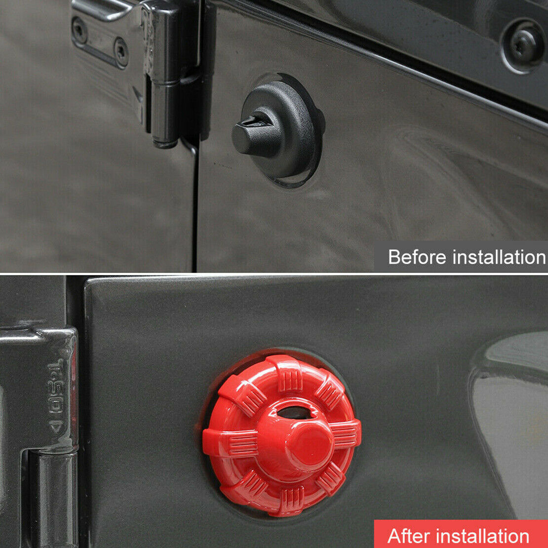 Red Radio Antenna Base Cover Trim Accessories Fit for Jeep Wrangler JL JK New