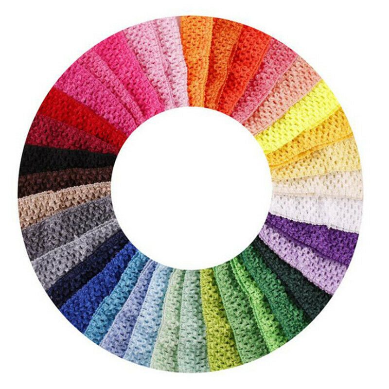 10x 1.5inch Crochet Tube Top Tutu Elastic Waistband Headband Hair band 、 IAFFDD