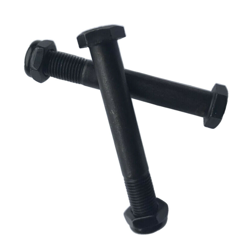 2pcs 62.5mm Skateboard Trucks Kingpin Longboard Hardware + 2pcs Nuts Black