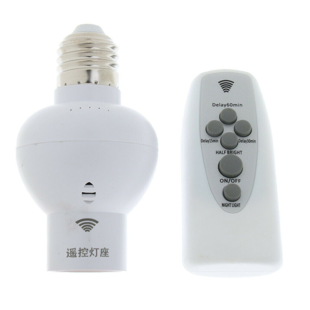 E27 LED Ligth Bulb Socket Adaptor Lamp Holder Fitting 40W 85-265V Dimmable