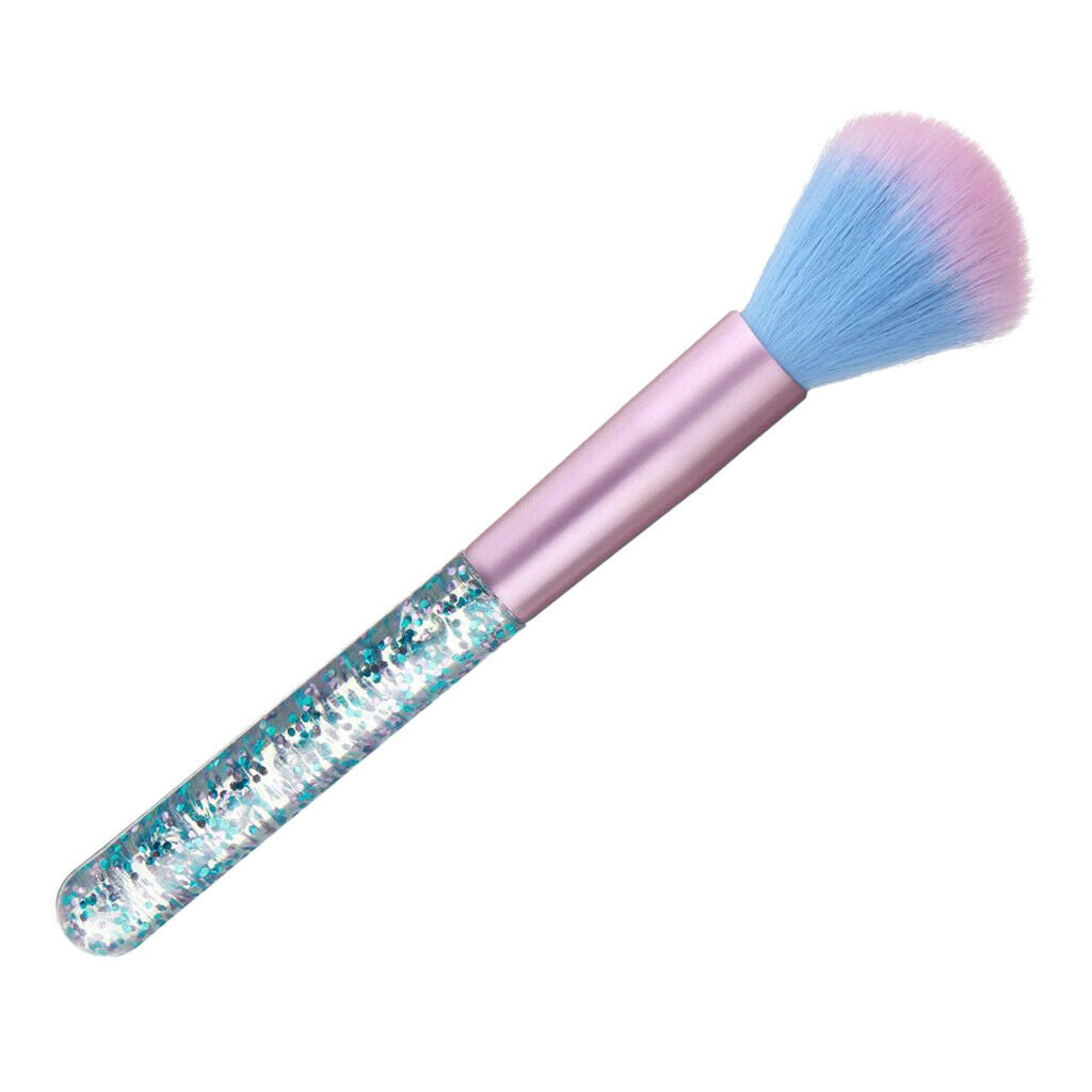 Acrylic Nail Art Dust Cleaner Brush Makeup Powder Remove Tool Sky Blue