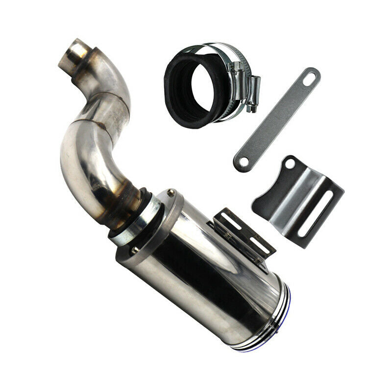 48mm Motorcycle Cleaner Pod Intake Stainless Steel Elbow Air Filter Assembly