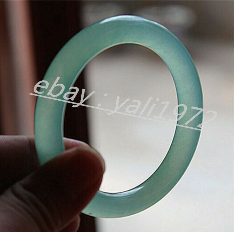 Certified 5A Grade Natural Green Jade Round Bangle Bracelet 60~62mm