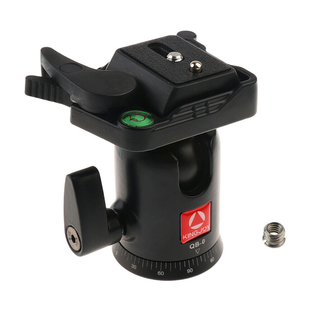 Camera Tripod Ball Head With Quick Release Plate 1/4" Screw Max. Load 5kg