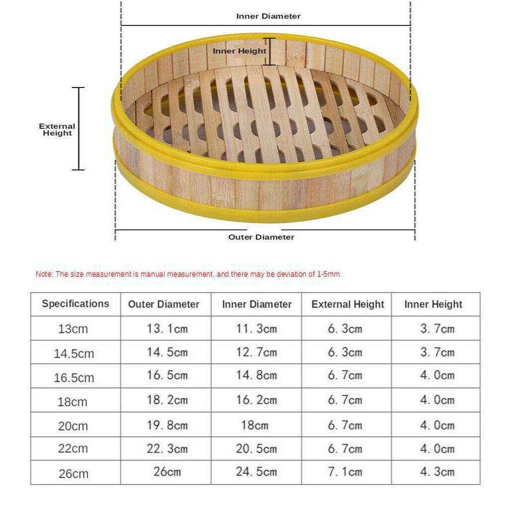 Plastic Edge Bamboo Dumplings Buns Steamer Basket Lid Mat 30cm Lid