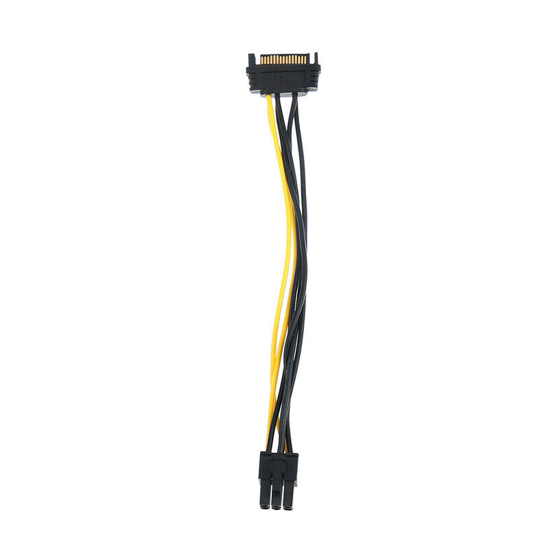 20CM SATA 15pin to 6pin PCIe PCI-e Express Graphics Card Power Cable for .l8