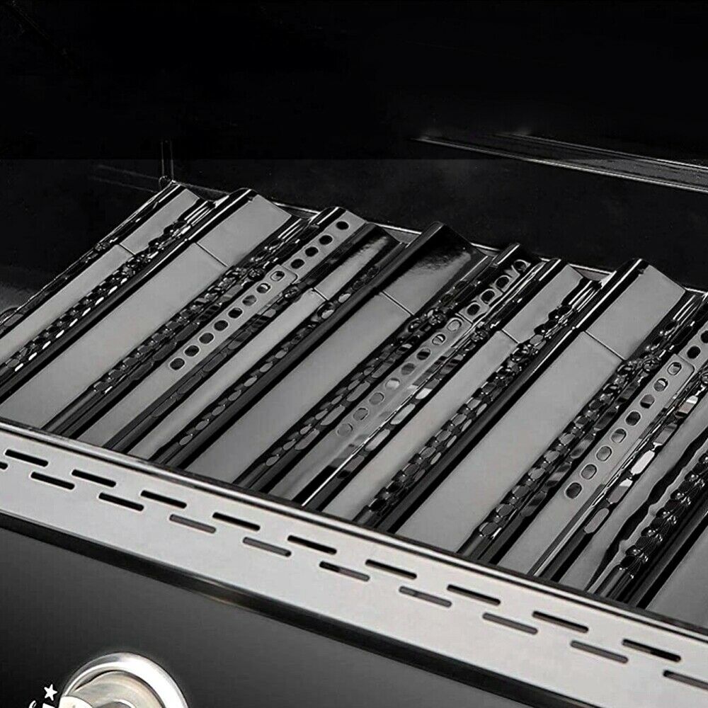 4pcs Barbecue Heat Plate Heavy Duty Adjustable Porcelain Steel Heat Shield BBQ
