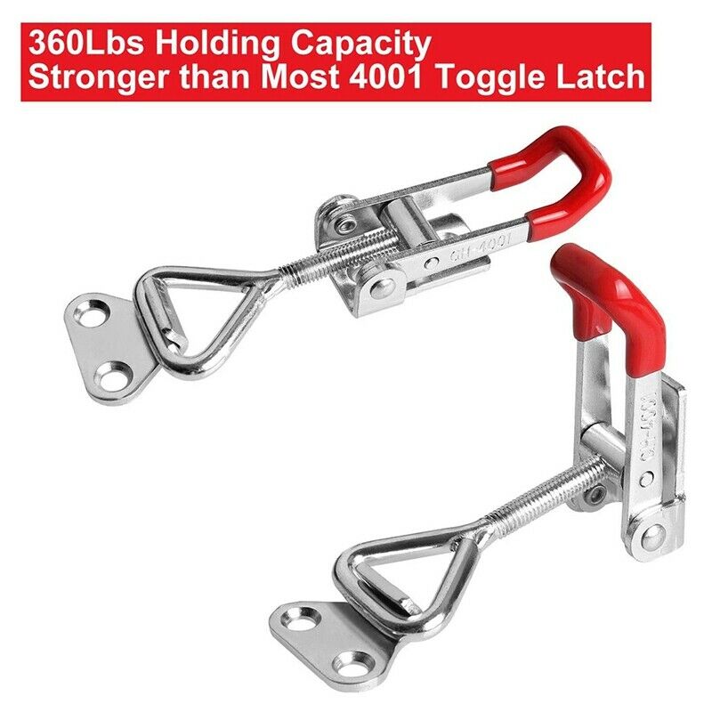 8Pack Pull Latch Clamp Latch 360Lbs Capacity Adjustable  Release D Latch for DW7