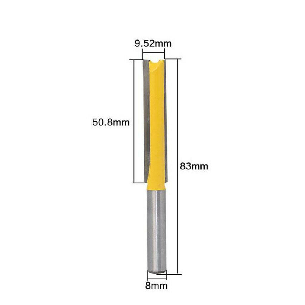 of 1 8mm Shank Extra Long Straight Router Bit Wood Milling Cutter 50.8mm