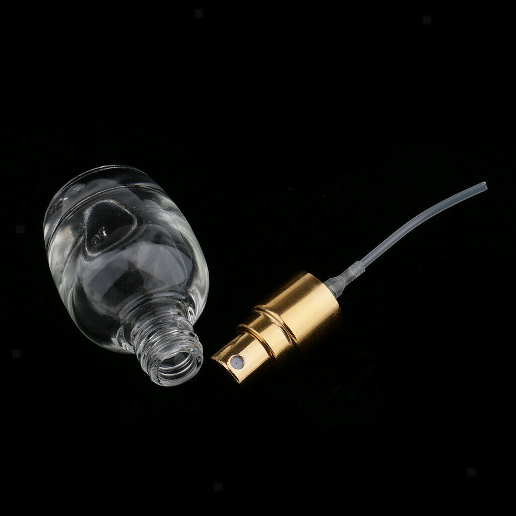 10Pcs Clear Refillable Glass Perfume Empty Fine Mist Spray Bottle 10ml/6ml