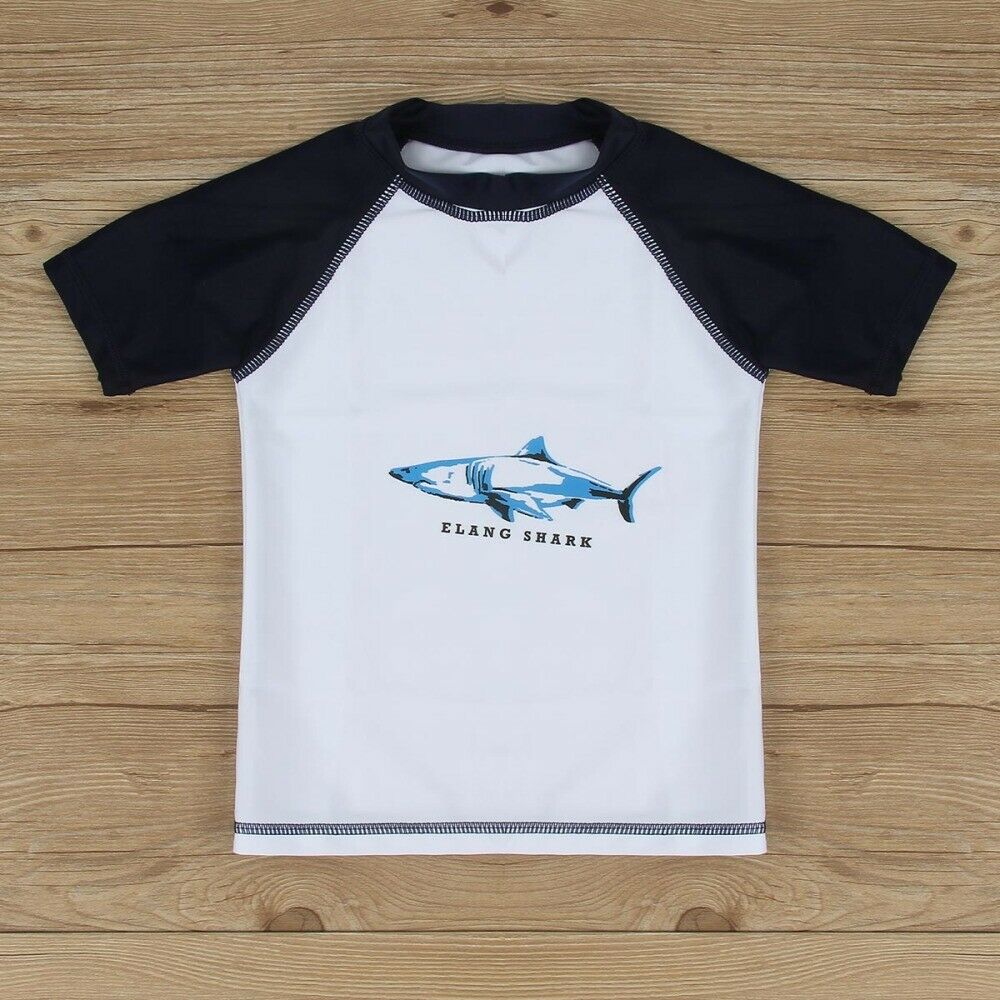 3pcs Kids Boy Swimwear Swimsuit Bathing Suit T-Shirt+Shorts+Cap Swimming Outfit
