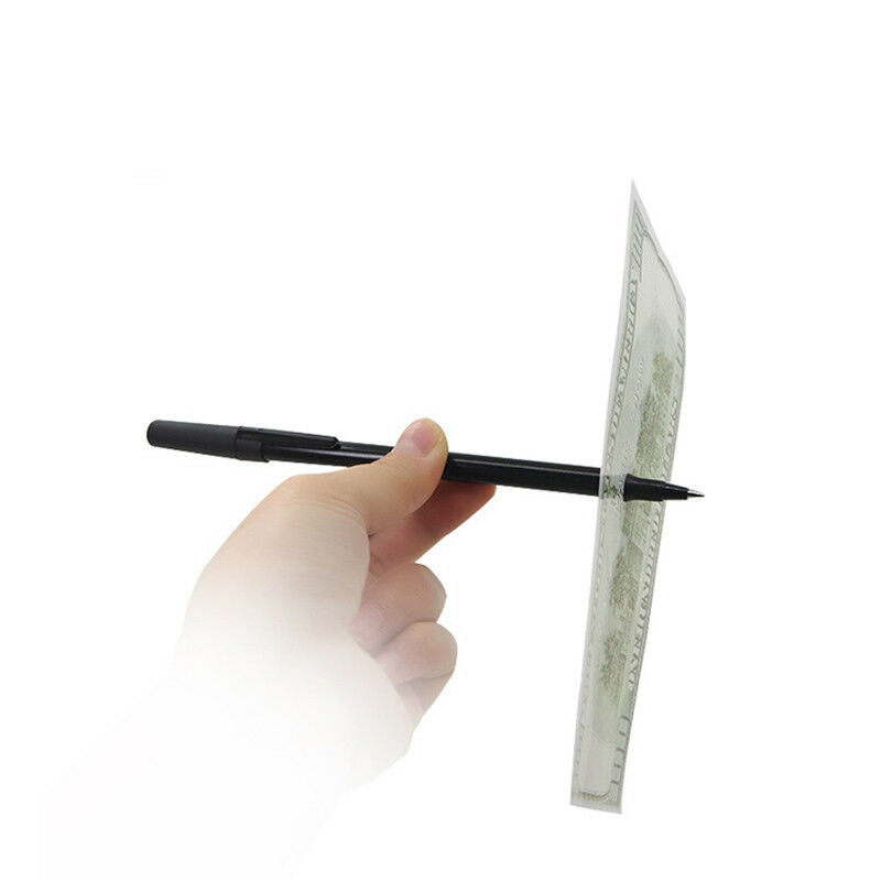 Close-up Magic Pen Penetration Through Paper Money Trick Tool Magic Prop Gift