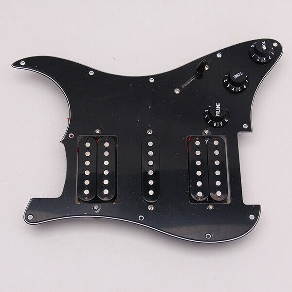 Black 11 Holes Loaded Prewired Pickguard Scratch Plate For Electric Guitars