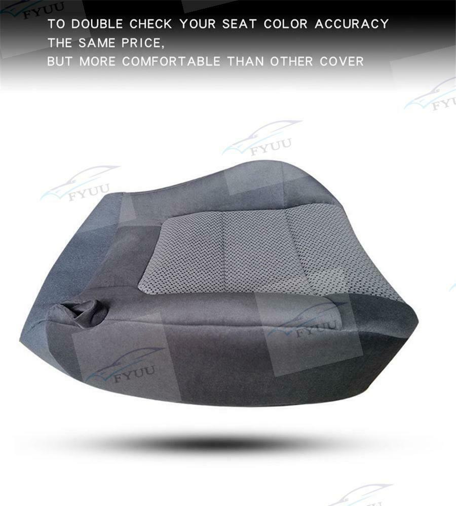 For Ford F150 2001-03 Driver Side Bottom Replacement Cloth Seat Cover Steel Gray