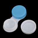 10 Pieces Mini Contact Lens Box Travel Soaking Case Blue,Non-Transparent