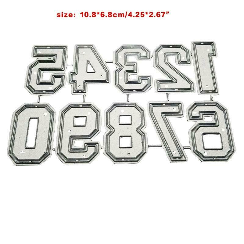 Number Metal Cutting Dies Stencil DIY Scrapbook Album Paper Card Template Mold