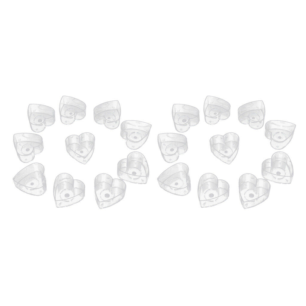 Prettyia 20Set Heart Heat-Resistant Plastic Tea Light Cups DIY Candle Craft