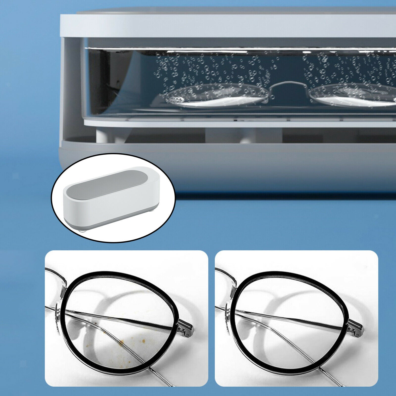 Household Ultrasonic Jewelry Cleaner Eye Glasses Cleaning Machine Basket