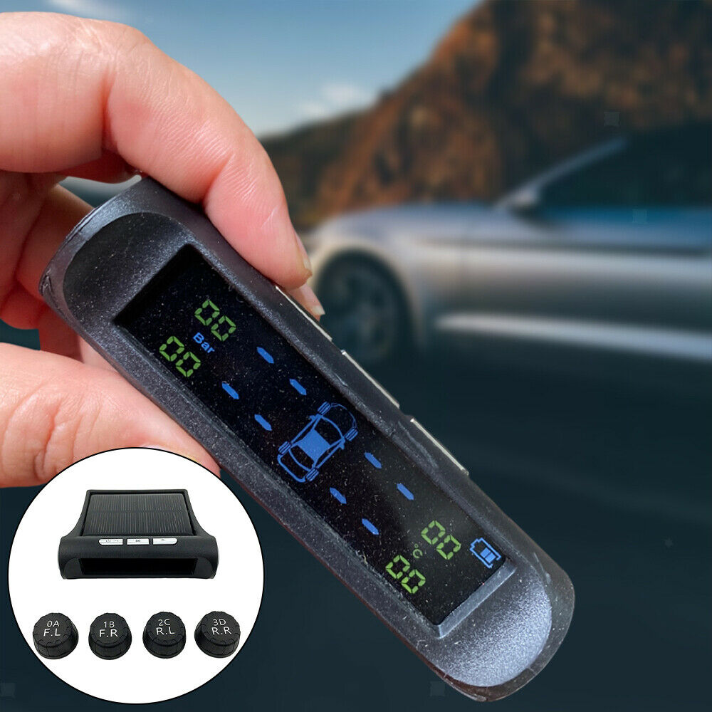 Car Battery Powered Tire Pressure Monitoring System + 4 External Sensor Kit