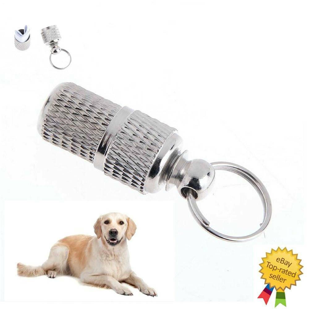 2PCS Anti-Lost Pet Dog Cat Puppy ID Address Name Label Tag Barrel Tube Collar ~