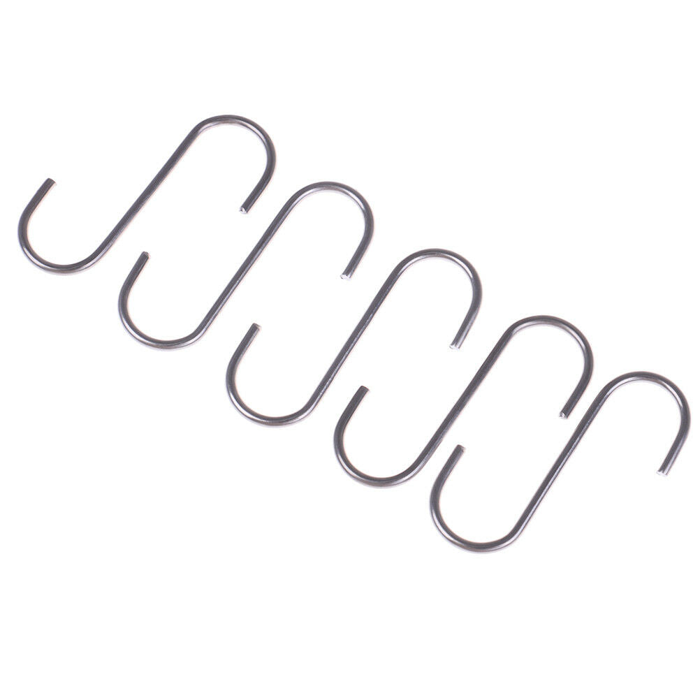 5pcs S-Shaped Hooks Hanging Hanger Storage Holders Anti-Rust Metal Hooks.l8
