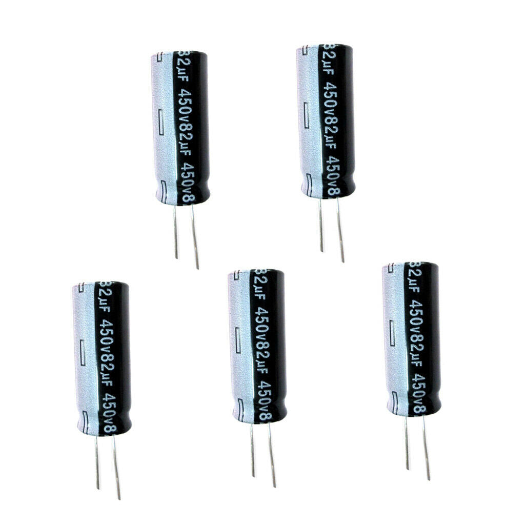 5pcs/ Set 82uF 450V Practical Radial  Aluminum Electrolytic Capacitors