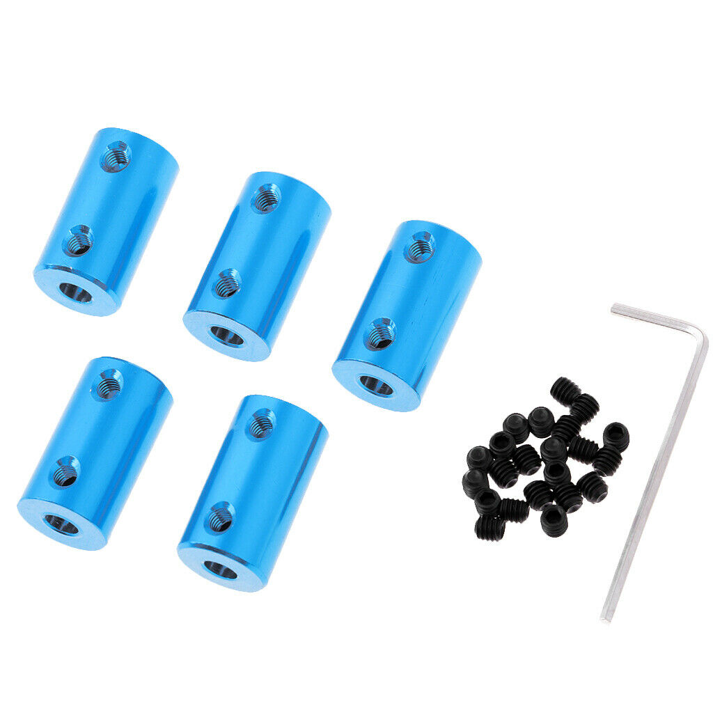 5x 5mm to 5mm Alloy Shaft Coupling Motor Coupler Connector for RC Car