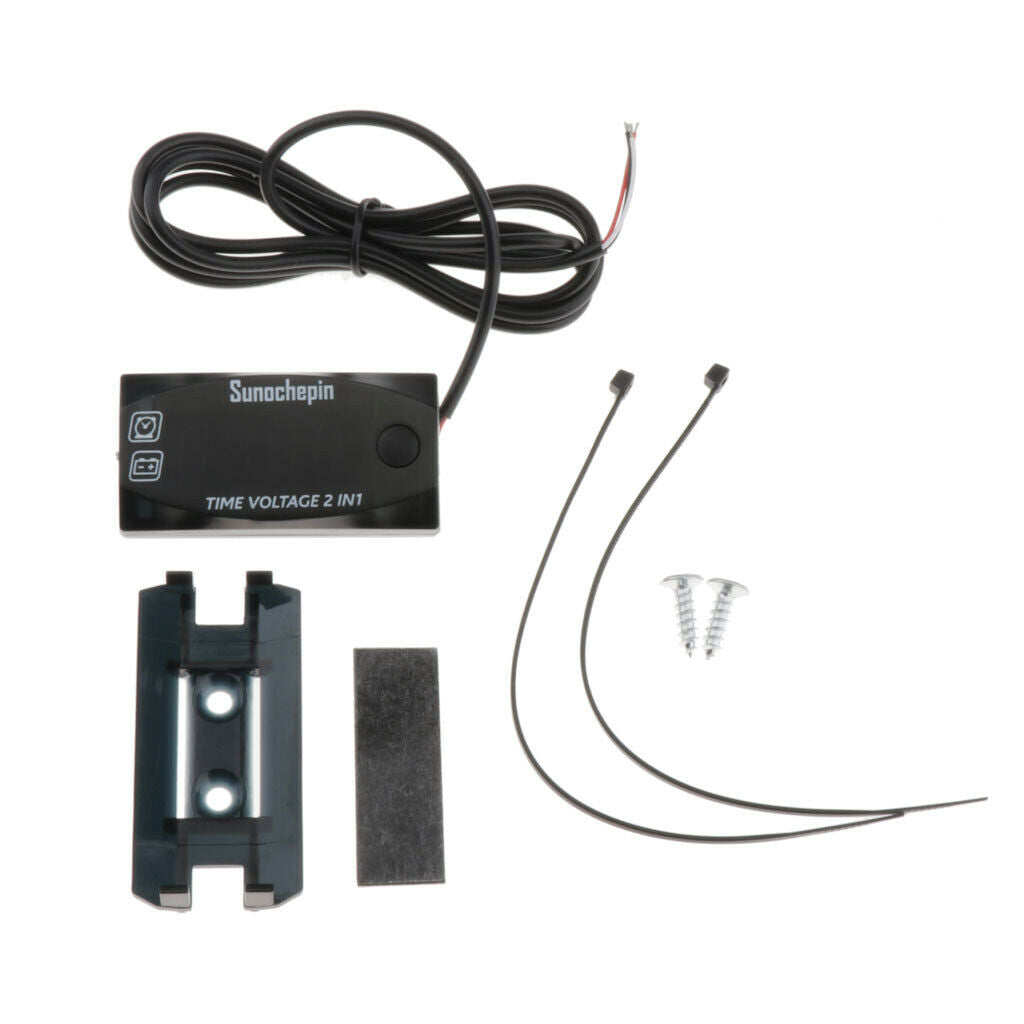 6V-30V LED Multifunction Digital Voltmeter Voltmeter Blue Clock