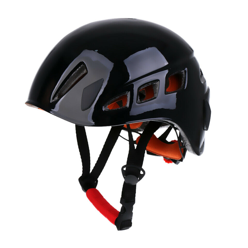 Professional Rock Climbing Caving Rappelling   Safety Helmet   Black