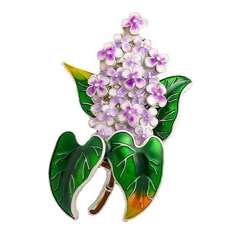 Enamel Lilac Flower Brooches Beauty Spring 4-color Clove Flower Brooch Pins G KX